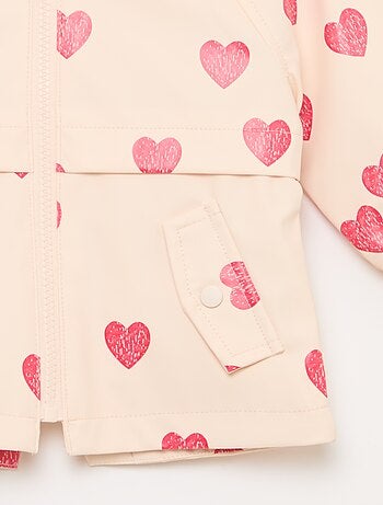 Parka de goma con capucha