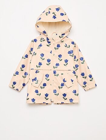 Parka de goma con capucha