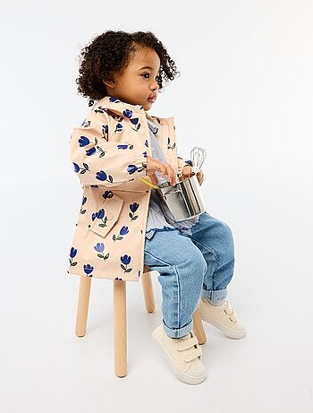 Parka de goma con capucha