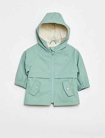 Parka de goma con capucha