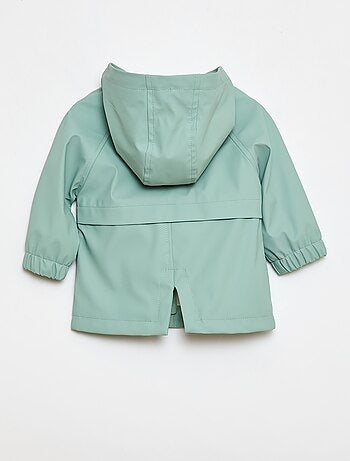 Parka de goma con capucha