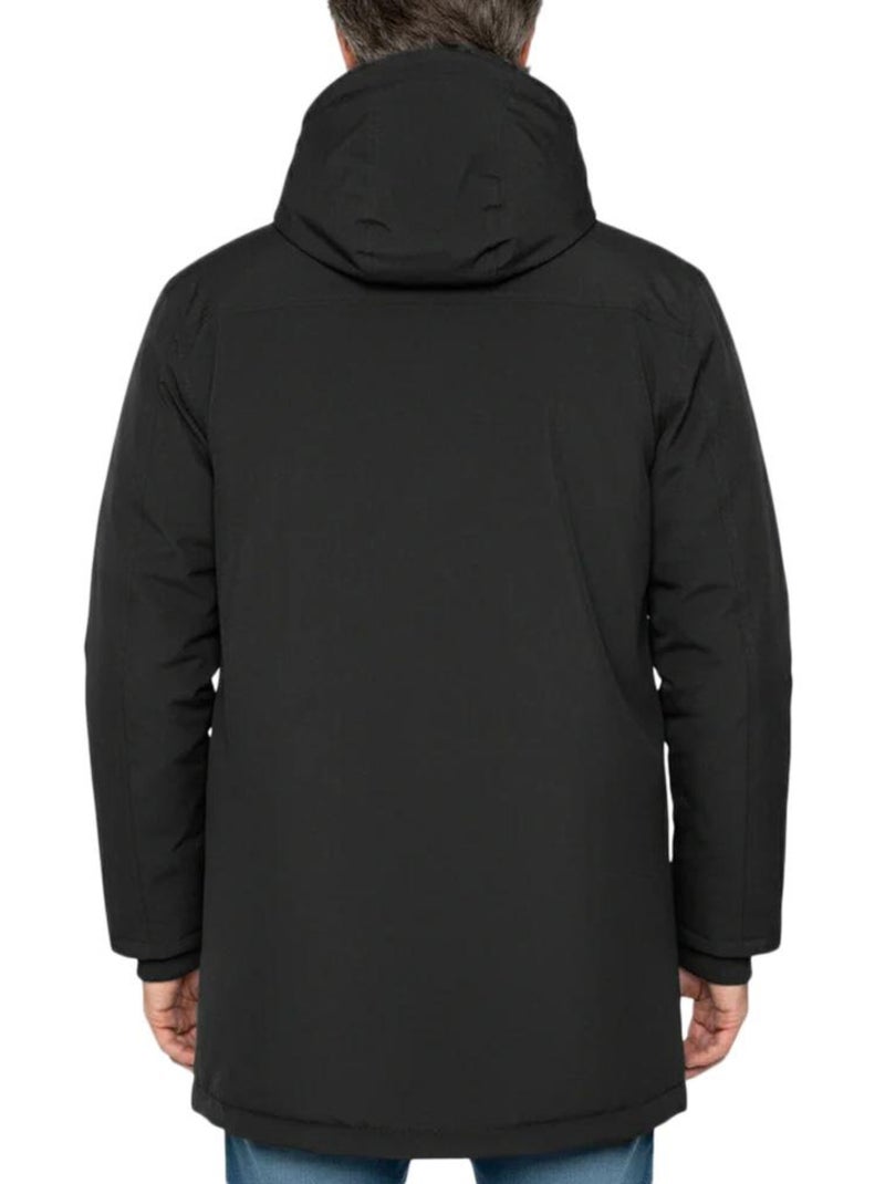 Parka de Hombre Schott con Forro Sherpa Negro - Kiabi