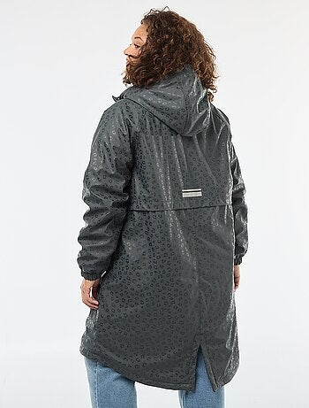 Parka de lluvia con capucha y forro de borreguito