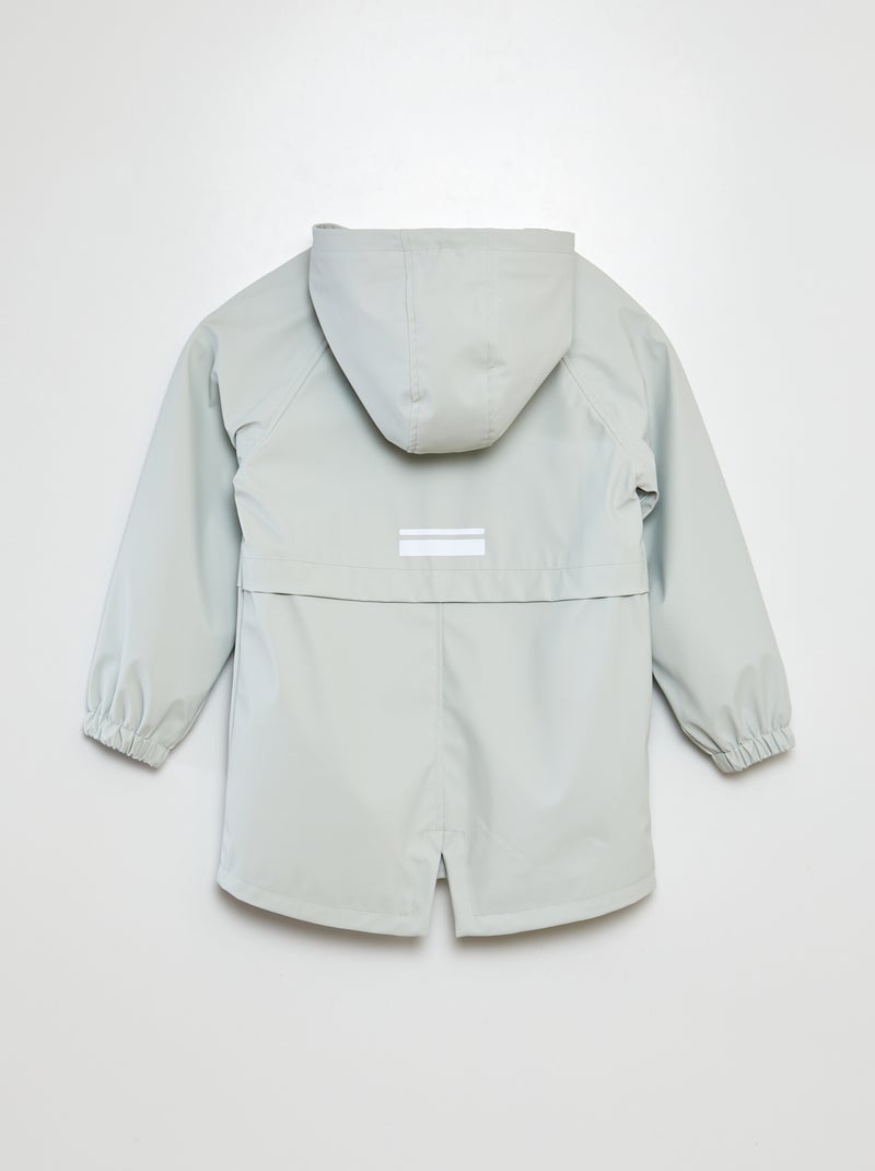 Parka de lona encerada con capucha AZUL - Kiabi