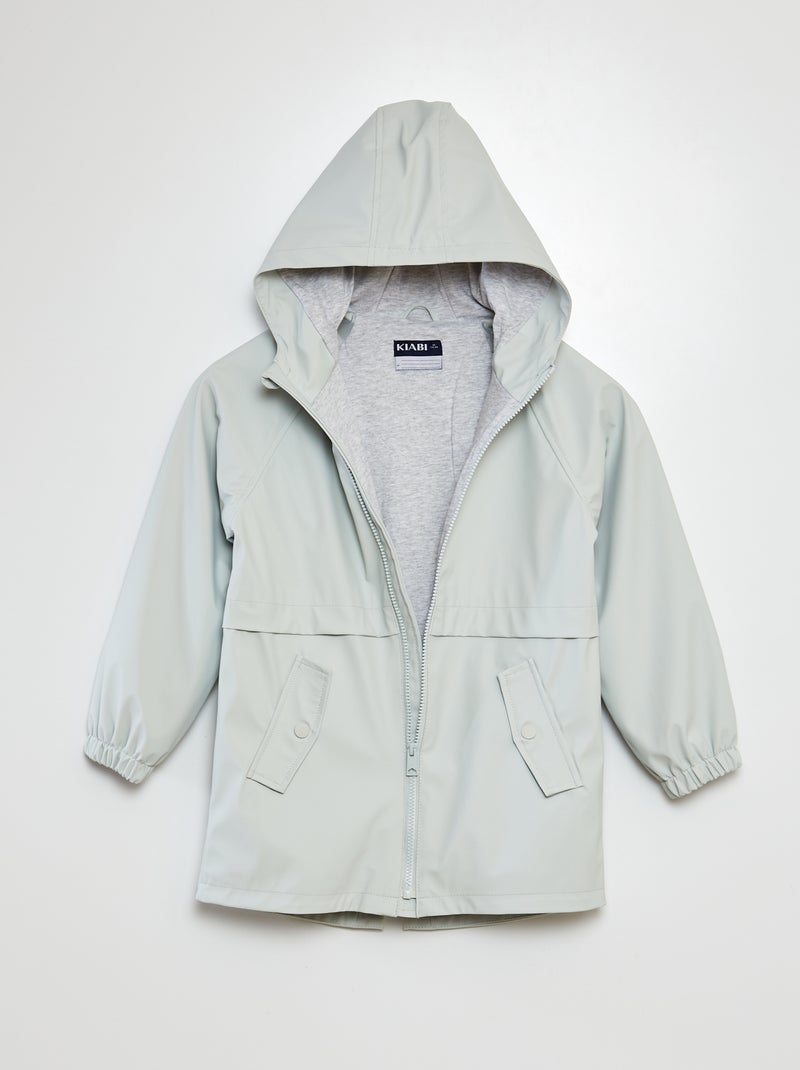 Parka de lona encerada con capucha AZUL - Kiabi