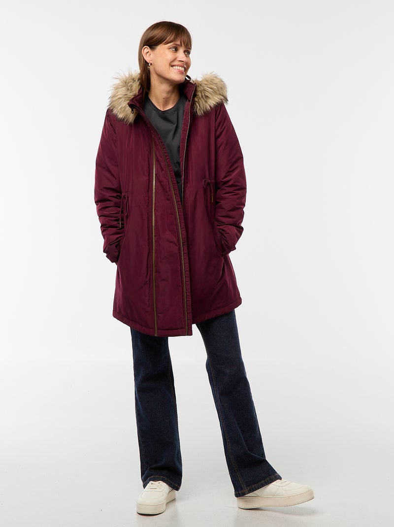 Parka de maternidad con detalle de porteo Rojo - Kiabi