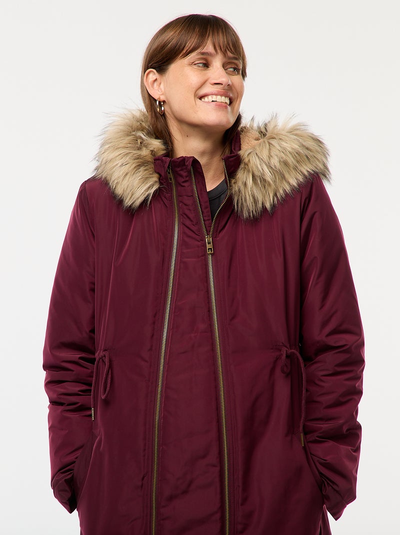 Parka de maternidad con detalle de porteo Rojo - Kiabi