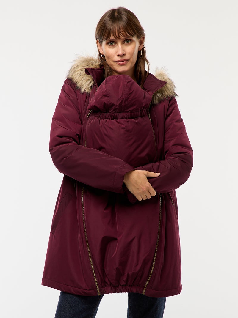 Parka de maternidad con detalle de porteo Rojo - Kiabi