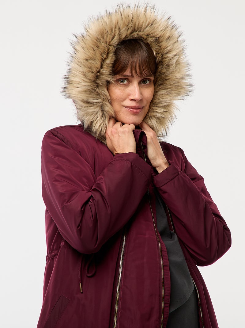 Parka de maternidad con detalle de porteo Rojo - Kiabi