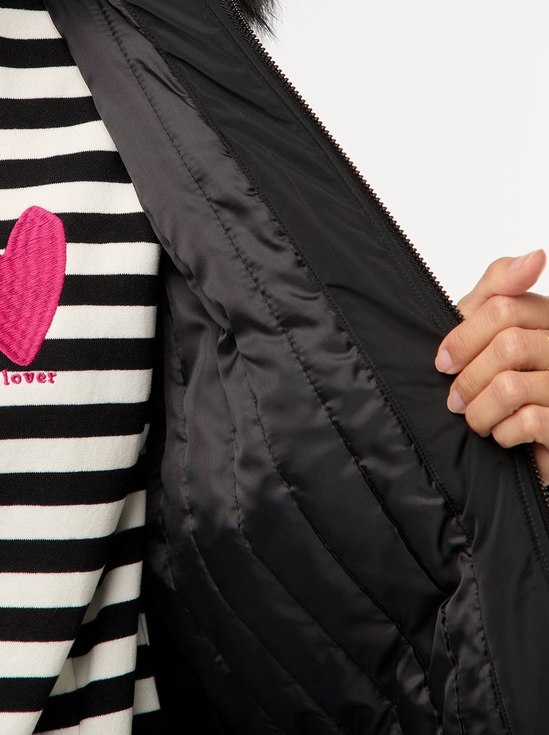 Parka de maternidad con detalle para portear al bebé Negro - Kiabi