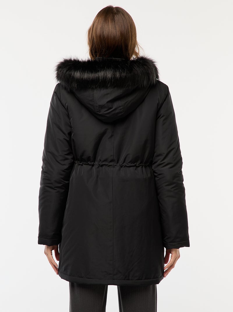 Parka de maternidad con detalle para portear al bebé Negro - Kiabi