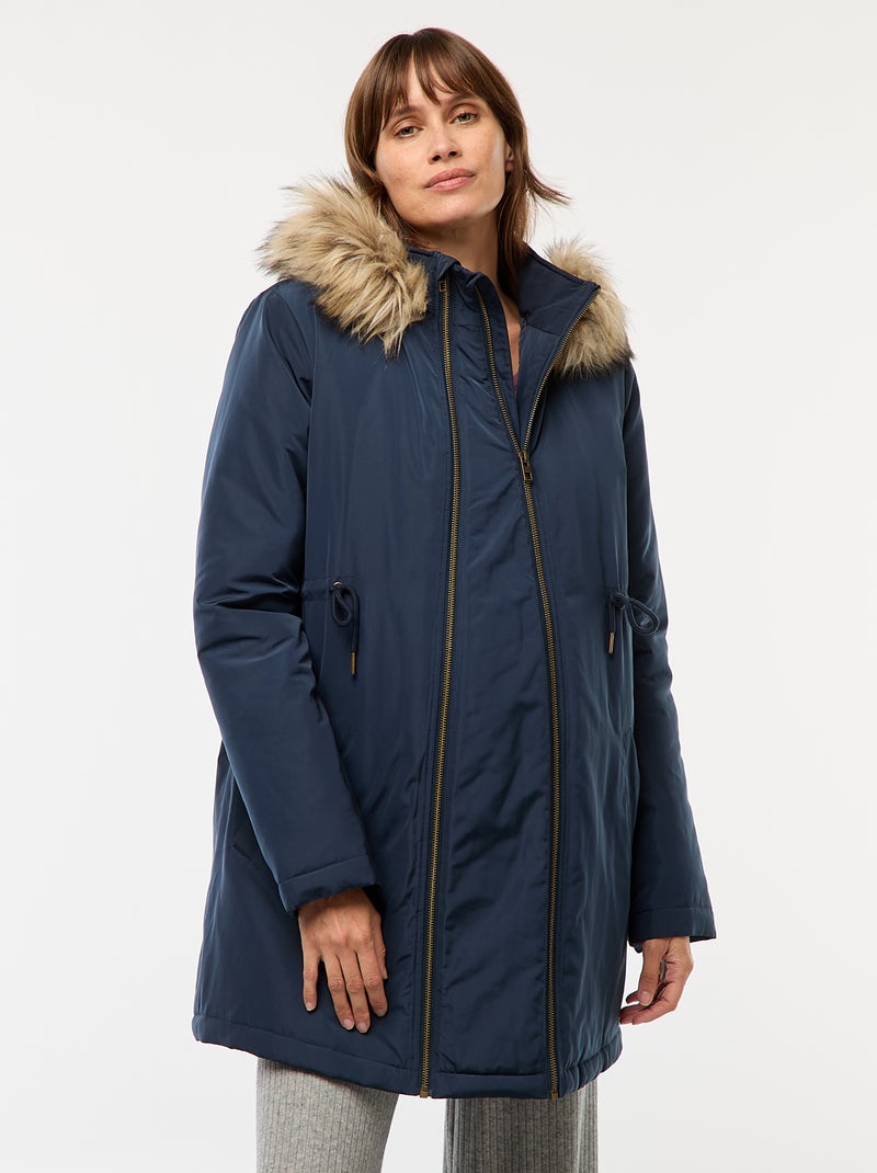Parka de maternidad con detalle para portear Azul - Kiabi