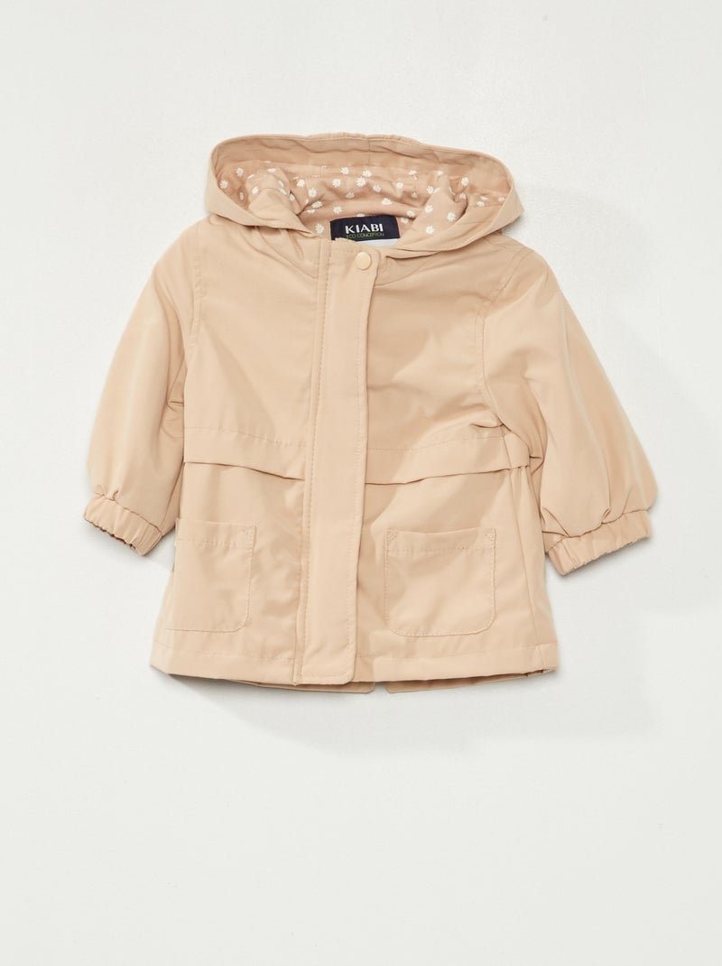 Parka de microfibra con capucha BEIGE - Kiabi