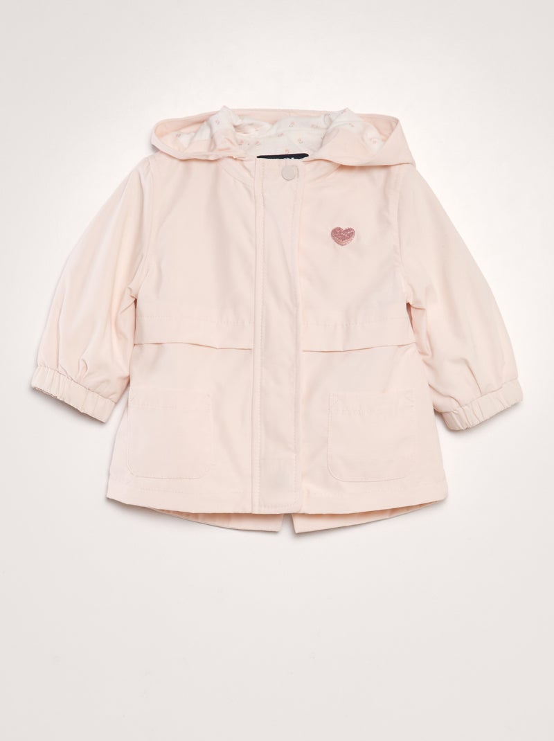 Parka de microfibra con capucha ROSA - Kiabi