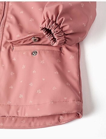 Parka engomada acolchada con capucha y bolsillos