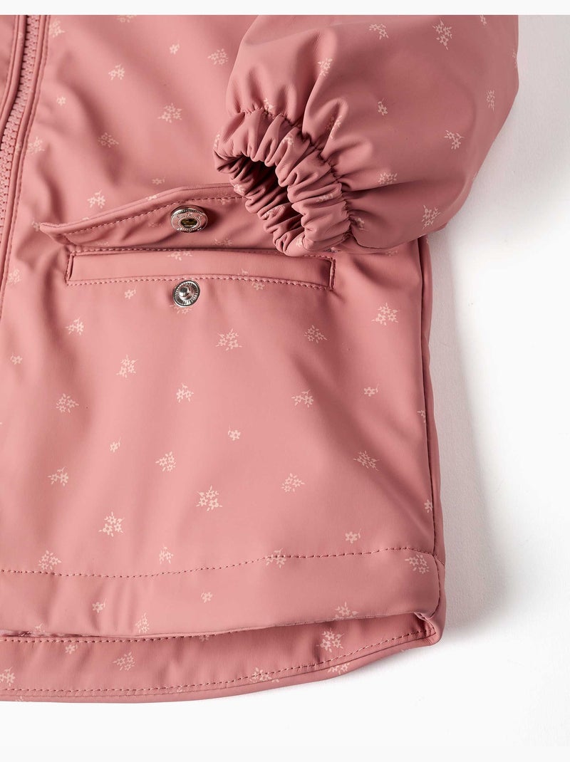 Parka engomada acolchada con capucha y bolsillos Rosa - Kiabi