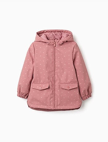 Parka engomada acolchada y con capucha