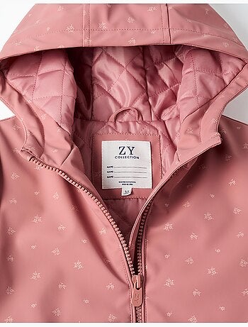 Parka engomada acolchada y con capucha