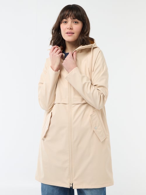 Parka engomada con capucha - Kiabi