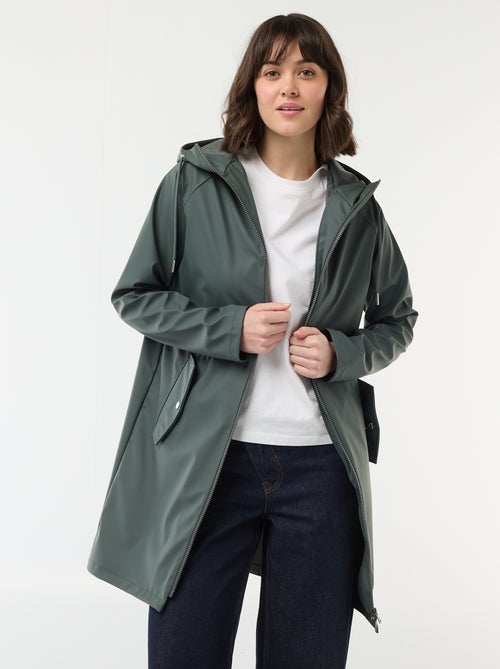Parka engomada con capucha - Kiabi