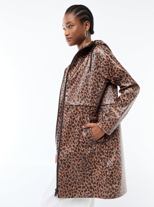Parka engomada con capucha - Kiabi