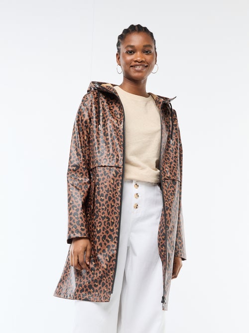 Parka engomada con capucha - Kiabi