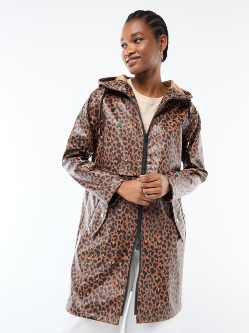 Parka engomada con capucha - Kiabi