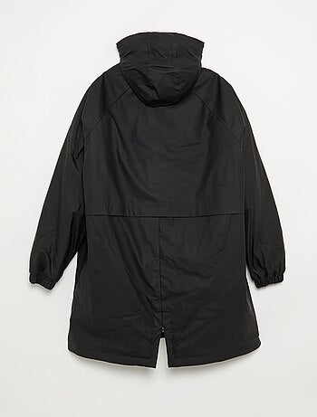 Parka engomada forrada con capucha