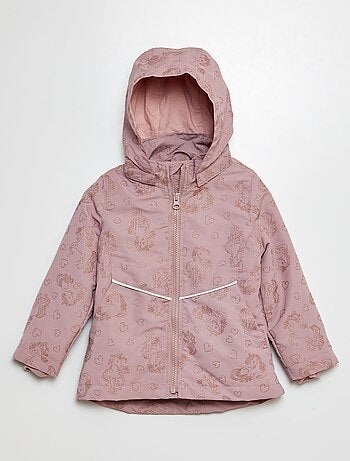 Parka estampada con brillos 'unicornio'
