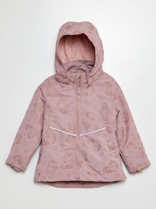 Parka estampada con brillos 'unicornio'