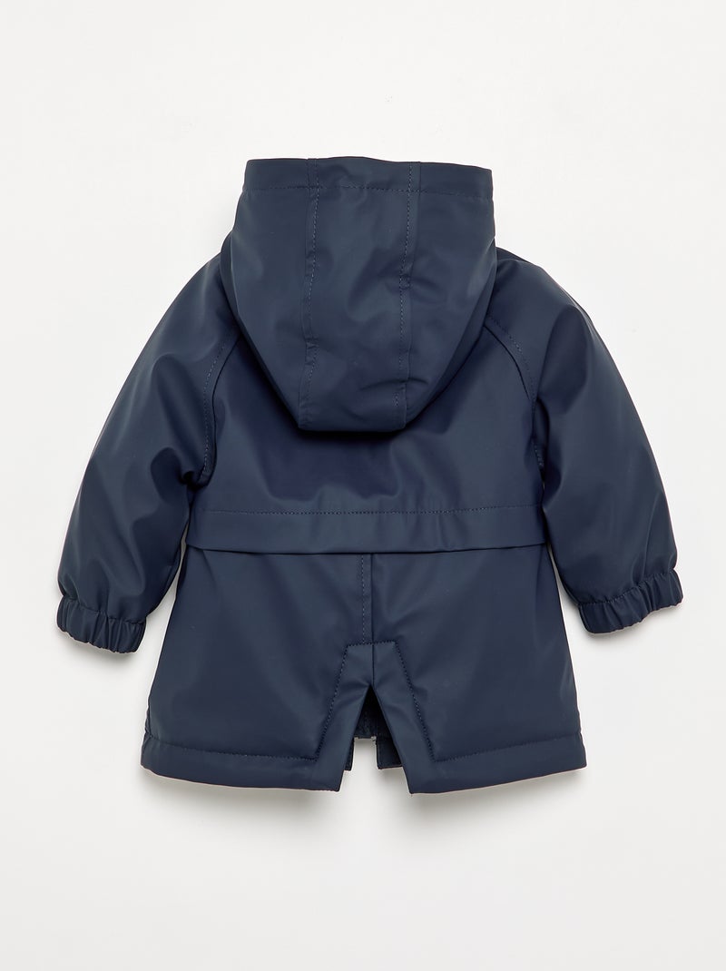 Parka forrada con capucha Azul - Kiabi