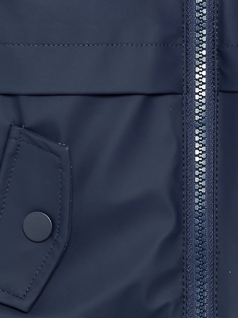 Parka forrada con capucha Azul - Kiabi