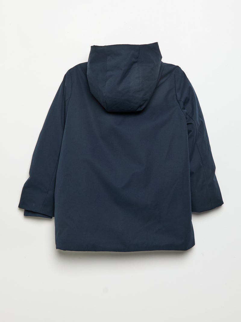 Parka forrada con capucha Azul - Kiabi