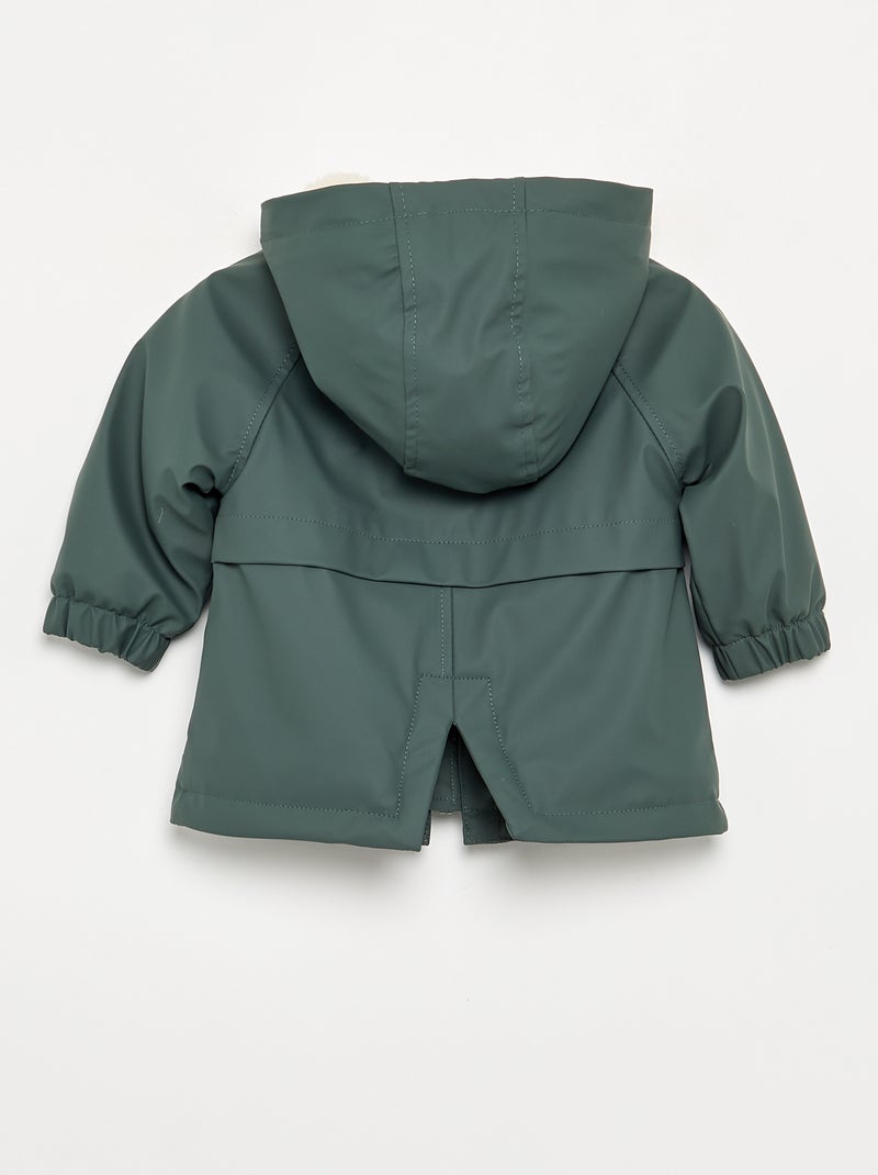 Parka forrada con capucha Kaki - Kiabi