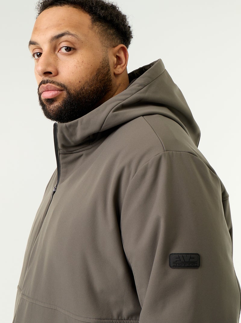 Parka forrada con capucha Kaki - Kiabi