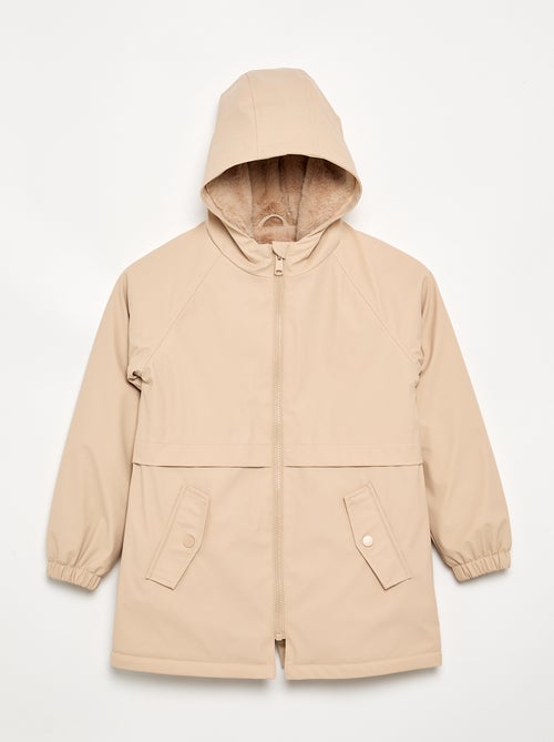 Parka forrada de pelo sintético - Kiabi