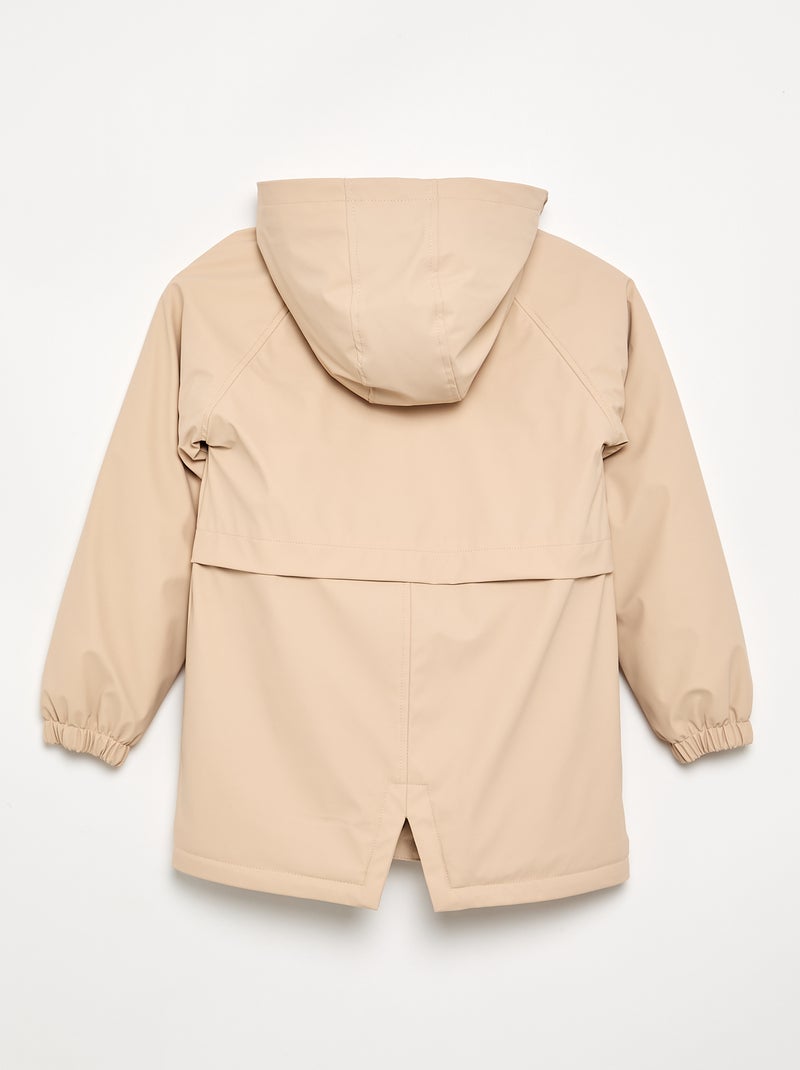Parka forrada de pelo sintético Beige - Kiabi