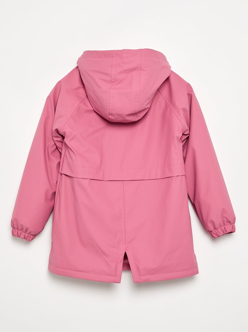 Parka forrada de pelo sintético Rosa - Kiabi