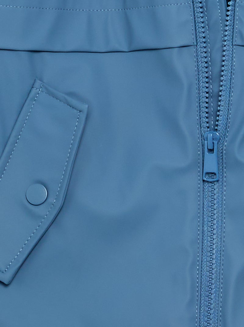 Parka forrada efecto borreguillo Azul - Kiabi