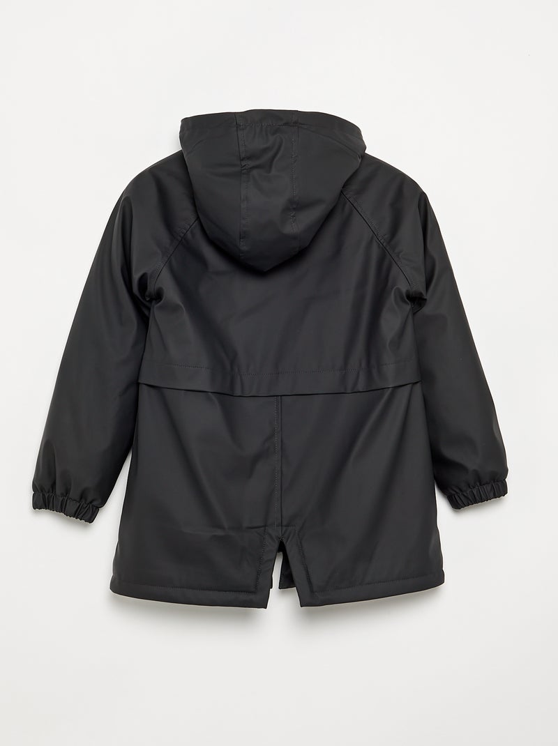 Parka forrada efecto borreguillo Negro - Kiabi