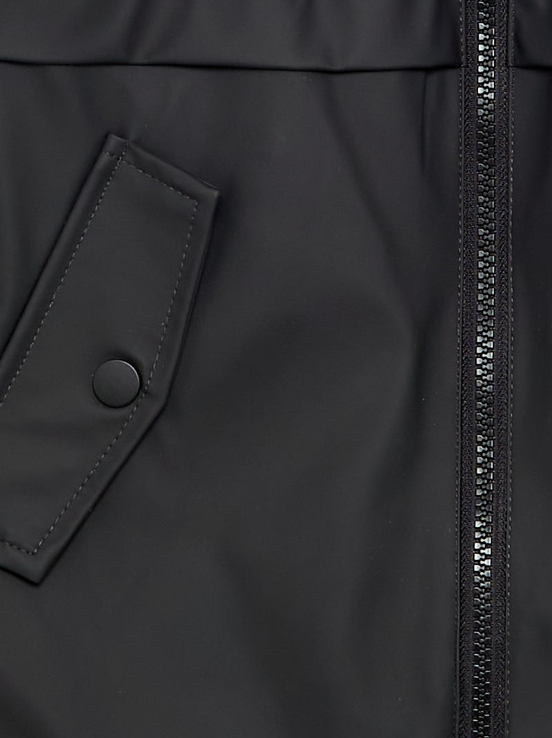 Parka forrada efecto borreguillo Negro - Kiabi