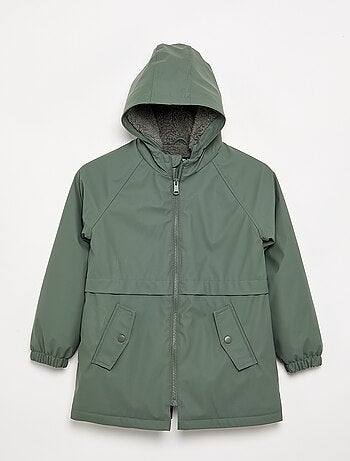 Parka forrada efecto borreguillo
