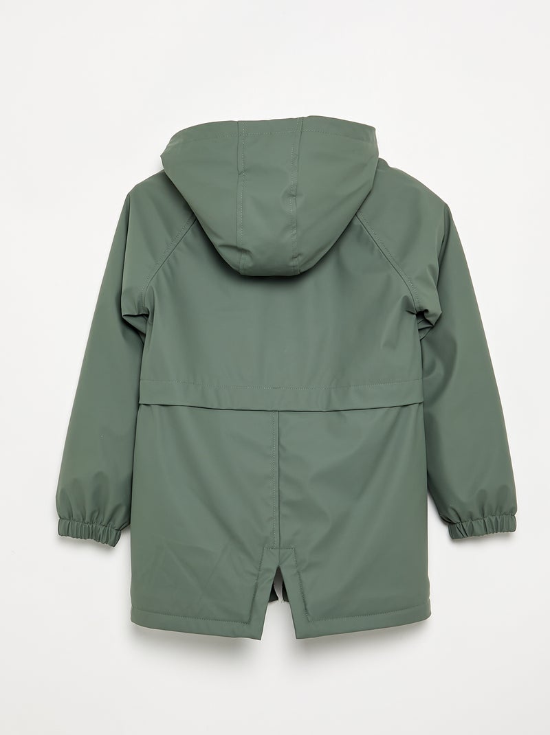 Parka forrada efecto borreguillo Verde - Kiabi