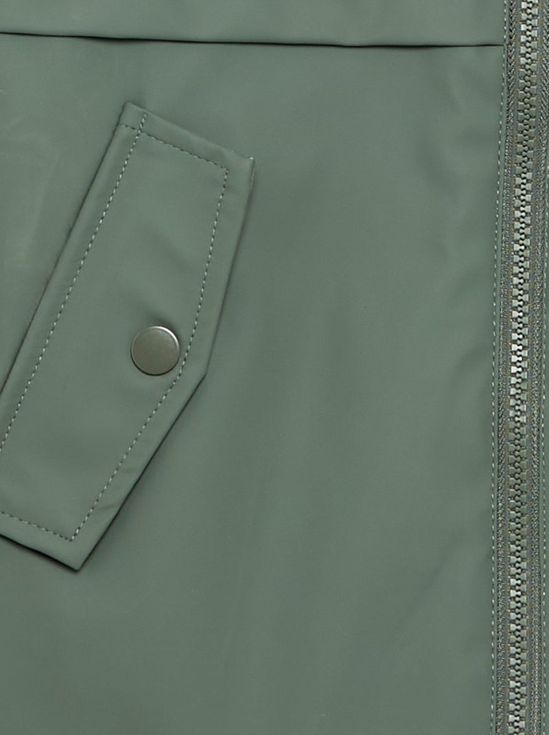 Parka forrada efecto borreguillo Verde - Kiabi