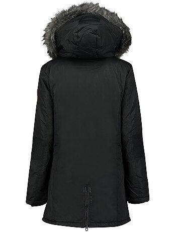 Parka gruesa con capucha de piel sintética camilly – canadian peak