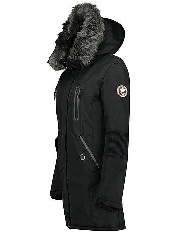 Parka gruesa con capucha de piel sintética camilly – canadian peak