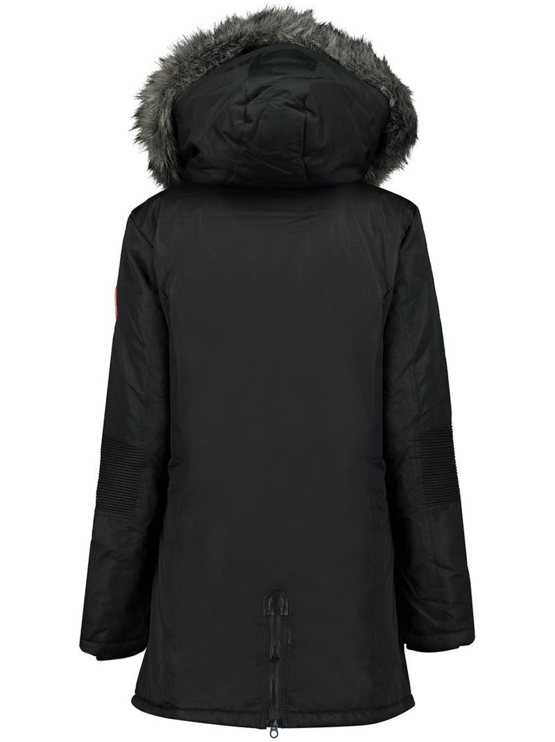 Parka gruesa con capucha de piel sintética camilly – canadian peak Negro - Kiabi