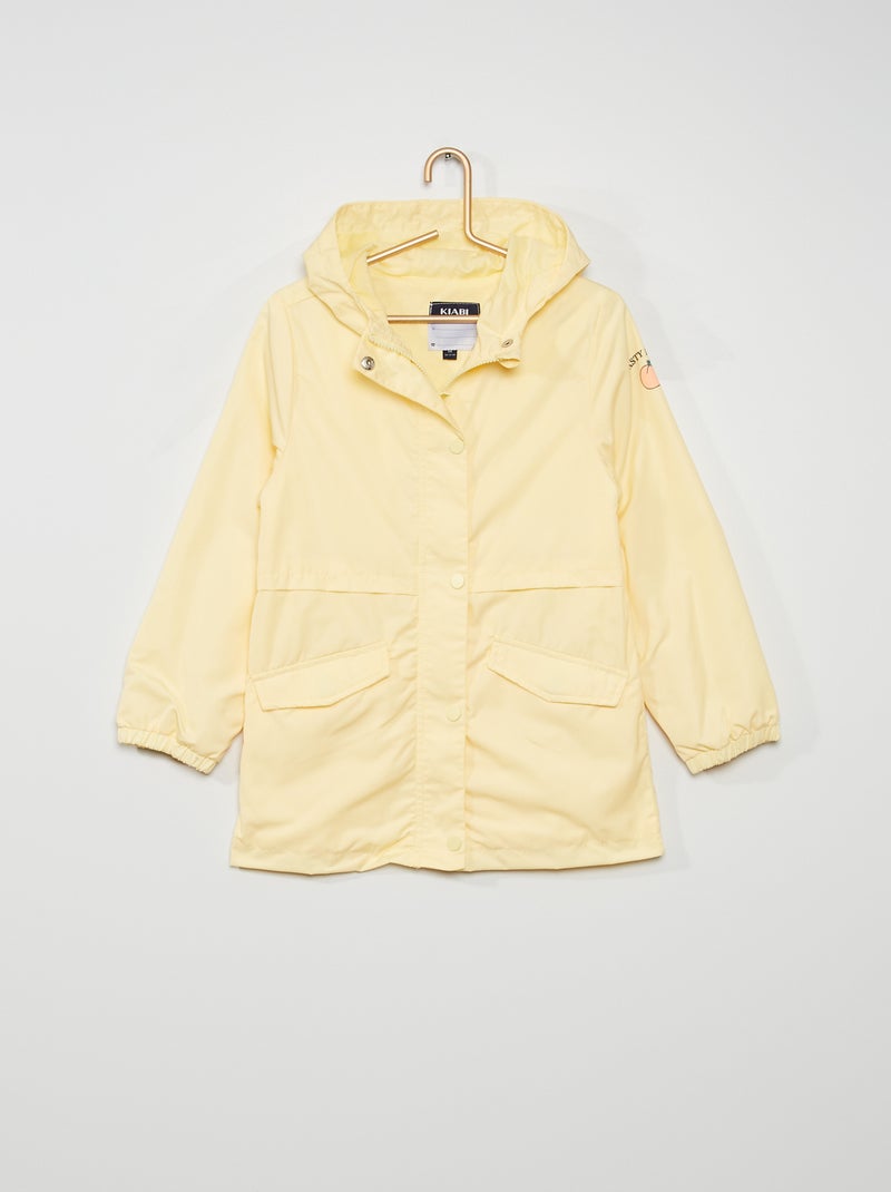 Parka hidrófuga con capucha AMARILLO - Kiabi