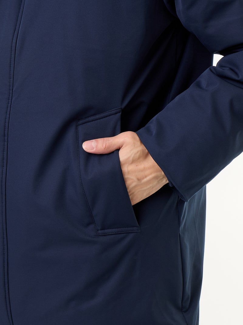 Parka hidrófuga con capucha Azul - Kiabi