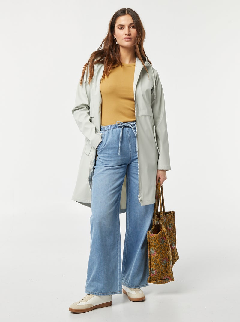 Parka impermeable con capucha AZUL - Kiabi